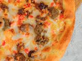 Creamy Potato Sausage Kiri Pizza