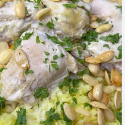 منسف أردني، ربع دجاجة وفخذ