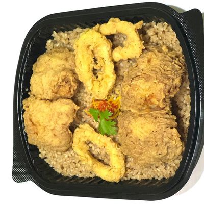 Fried Fillet Fish And Calamari Platter