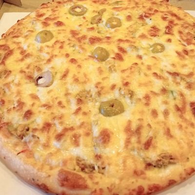 Minced sausage pizza