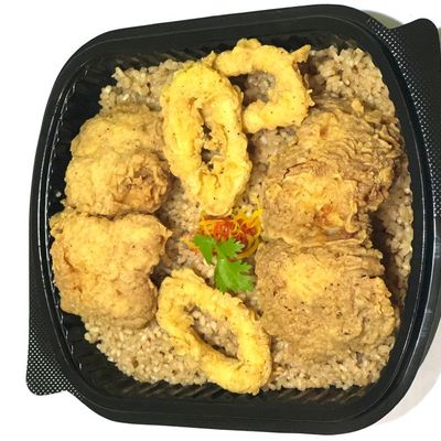 Fried Fillet Fish And Calamari Platter Meal