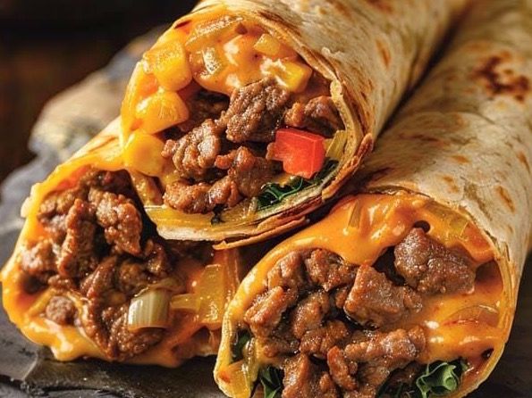 Cheesy Beef Burrito