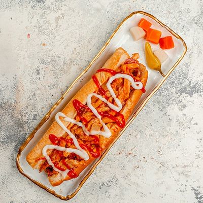 Ketchup and Mayonnaise Potato Sandwich