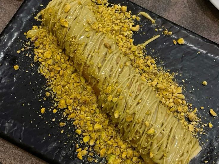 Pistachio Konafa Crepe