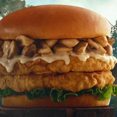Chicken Mushroom Ranch Burger