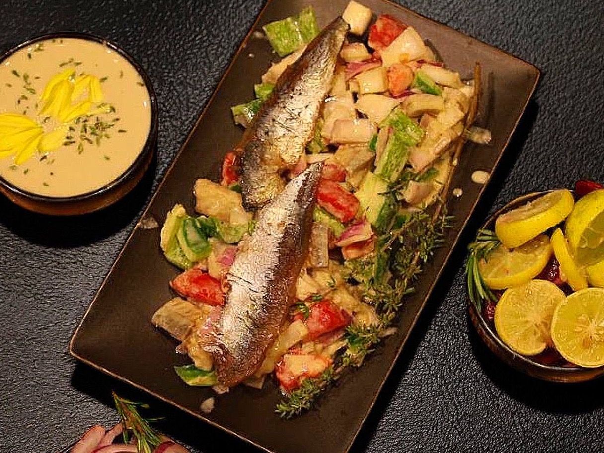 Quarter sardine salad