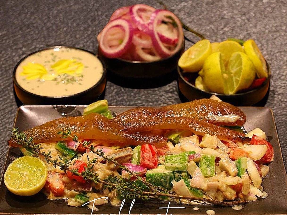 Quarter Dutch caviar herring salad