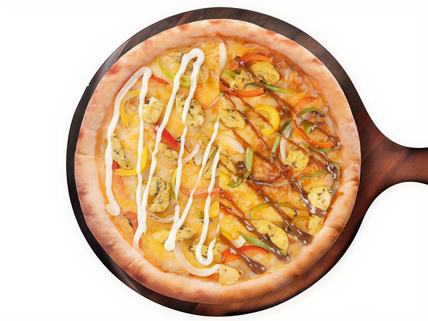 Half and Half pizza