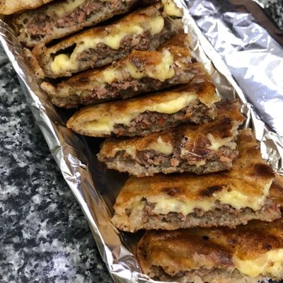Hawawshi with baladi cheese