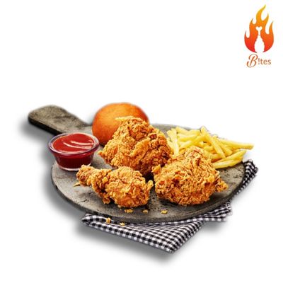 2 pieces of fried chicken
