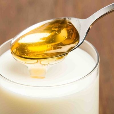 Yogurt with milk and honey