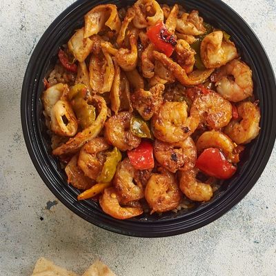 طبق الجمبري والحبار