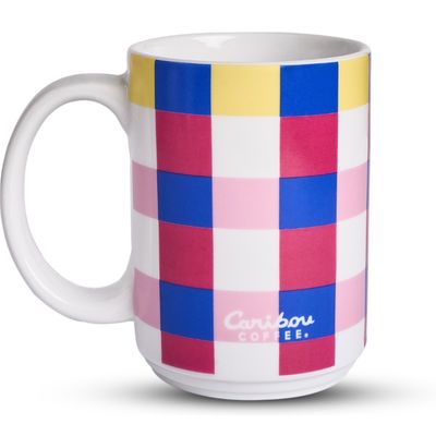 Mug 12 Oz Pink Colour Squares