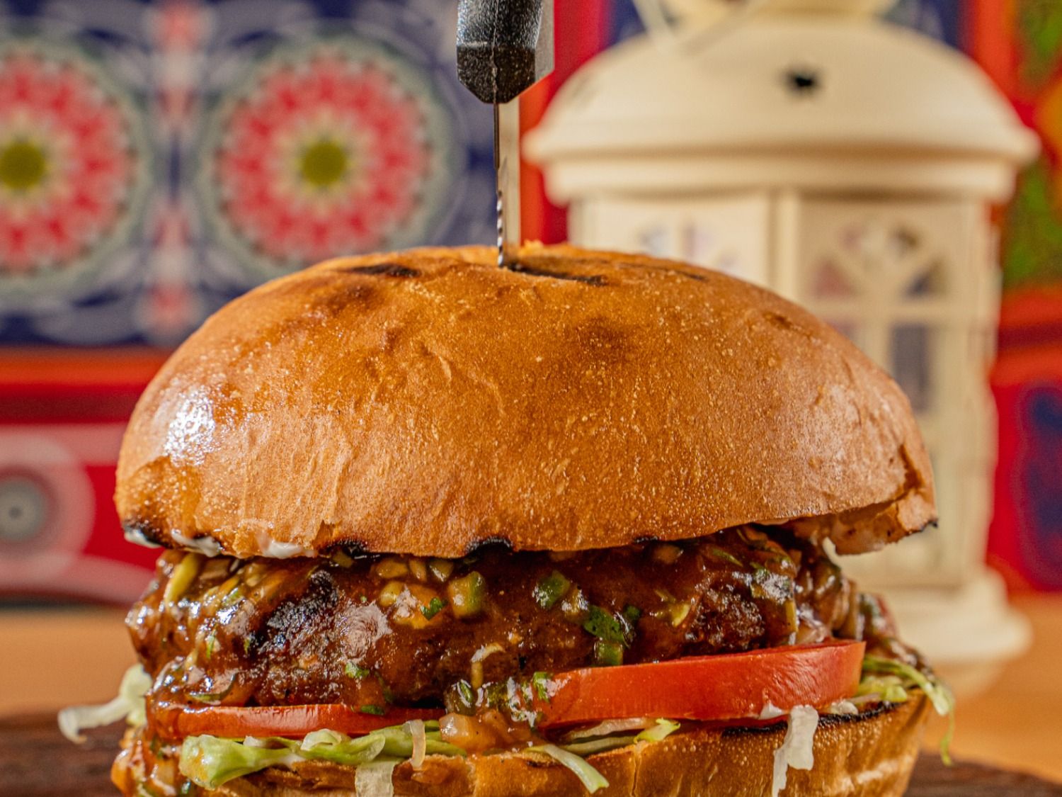 Shiitake Cheese Beef Burger