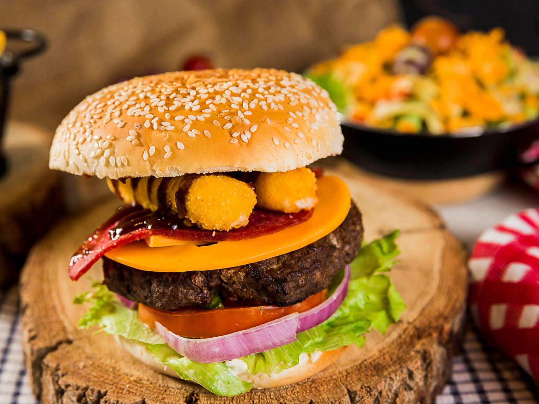 BBQ Sticks Burger