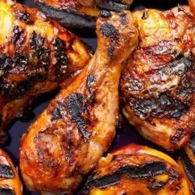 نصف دجاجة مشوية