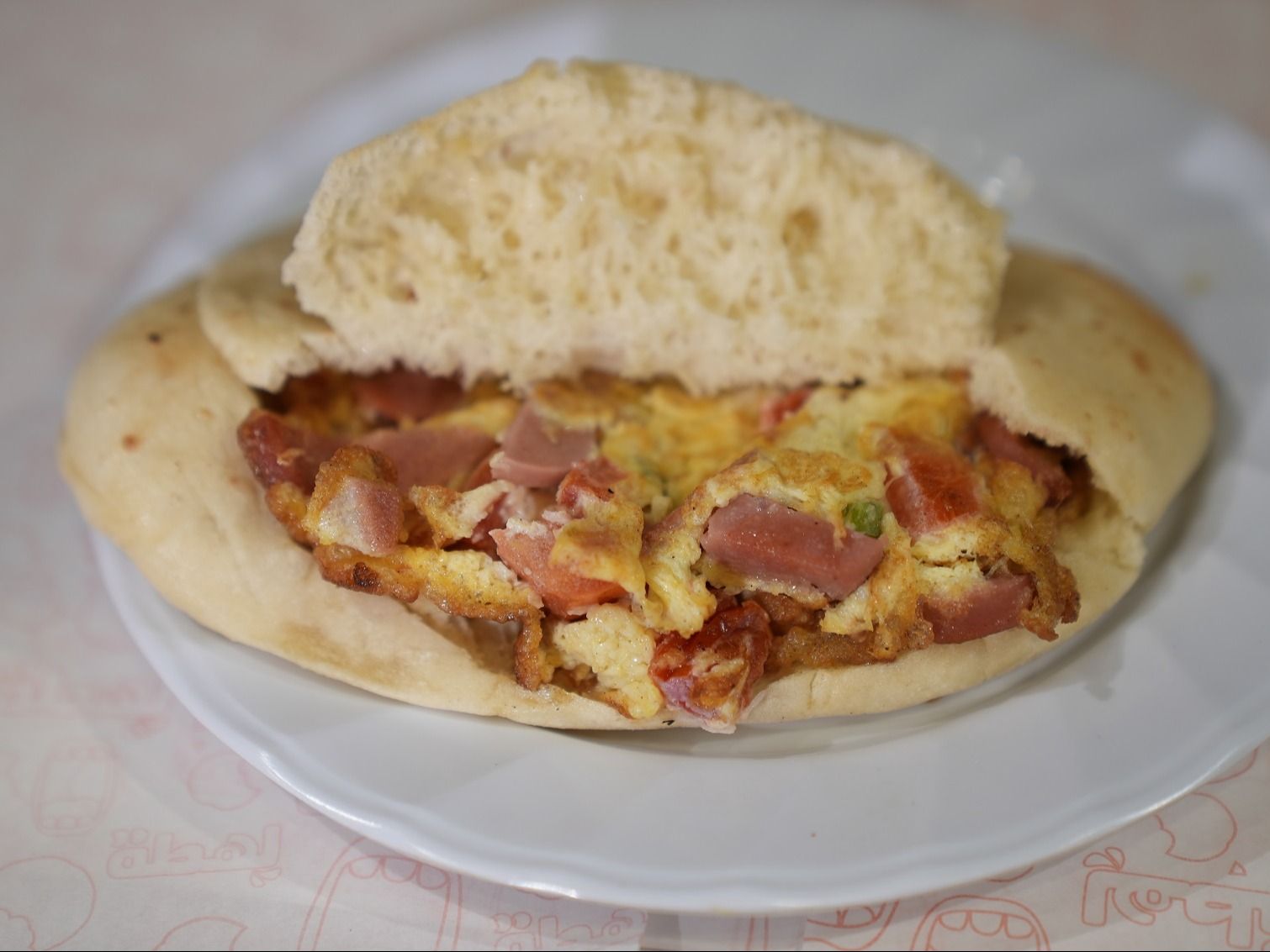 Sausages Omelette Sandwich