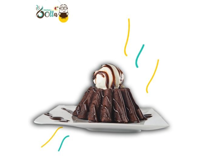 Molten cake ice cream