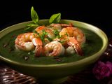Molokhia with shrimp