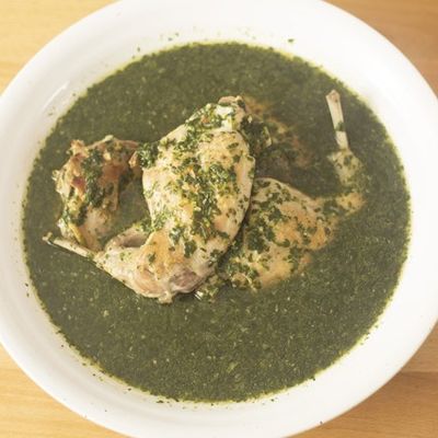 Half Rabbit With Molokhia