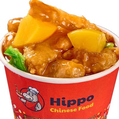 Small peach sweet And sour Calamari