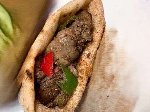 Large Baladi Liver And Gizzard Sandwich