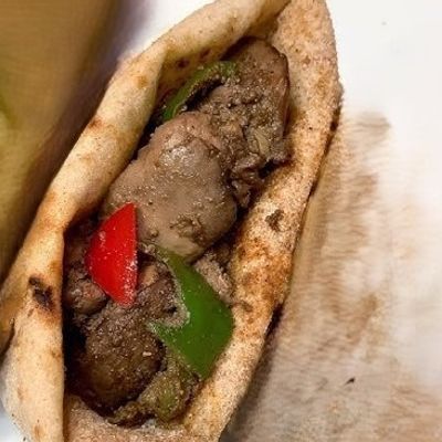 Large Baladi Liver And Gizzard Sandwich