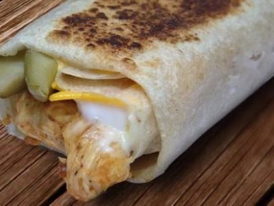 Chicken shawarma saj bread