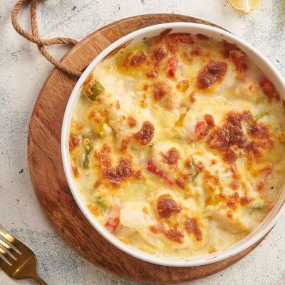 طاجن كاليماري أبيض أو أحمر