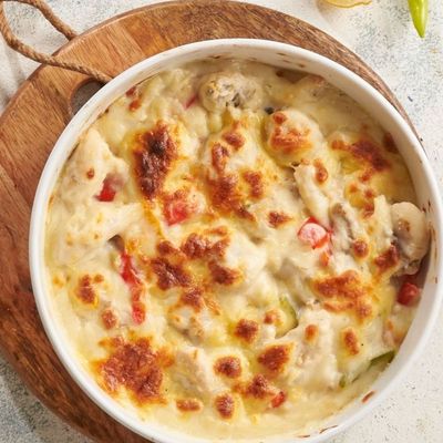 طاجن جمبري وسبيدج أبيض أو أحمر