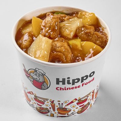 Large pineapple sweet sour chicken