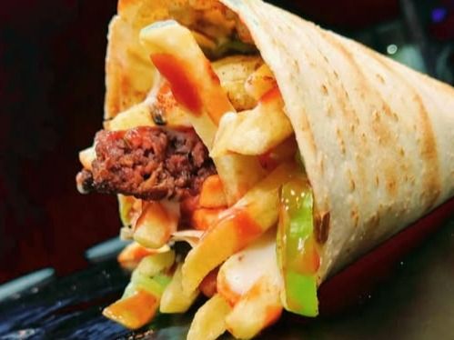 roll mix meat Crepe