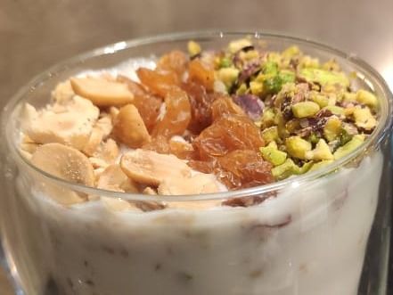 Sahlab With Lotus Sauce