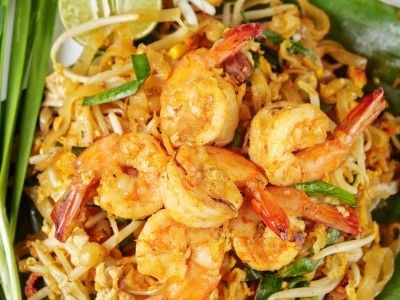 Shrimp Tempura Yaki Udon Noodles