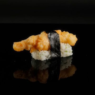 Fried Shrimp Salmon Nigiri Sushi