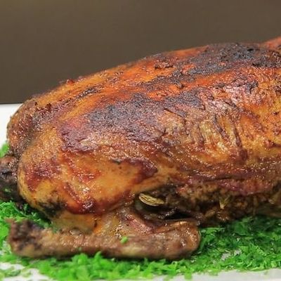Half Roast Duck With Basmati Rice And Potatoes