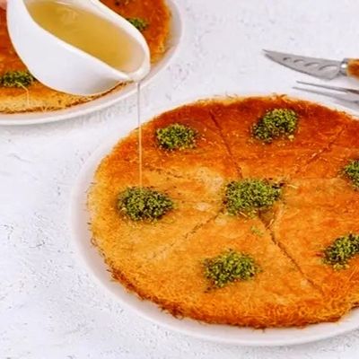 كنافة خشنة بالقشطة