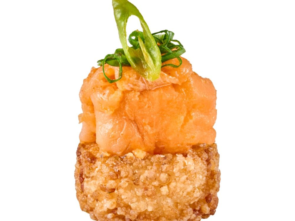 Crispy Rice Nigiri And Spicy Salmon 1piece