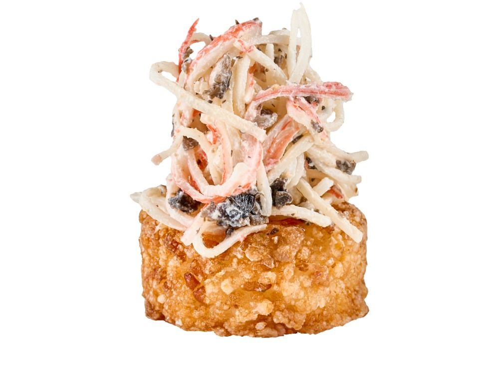 Crispy Rice Nigiri Mixed Crab Mushrooms 1 Piece