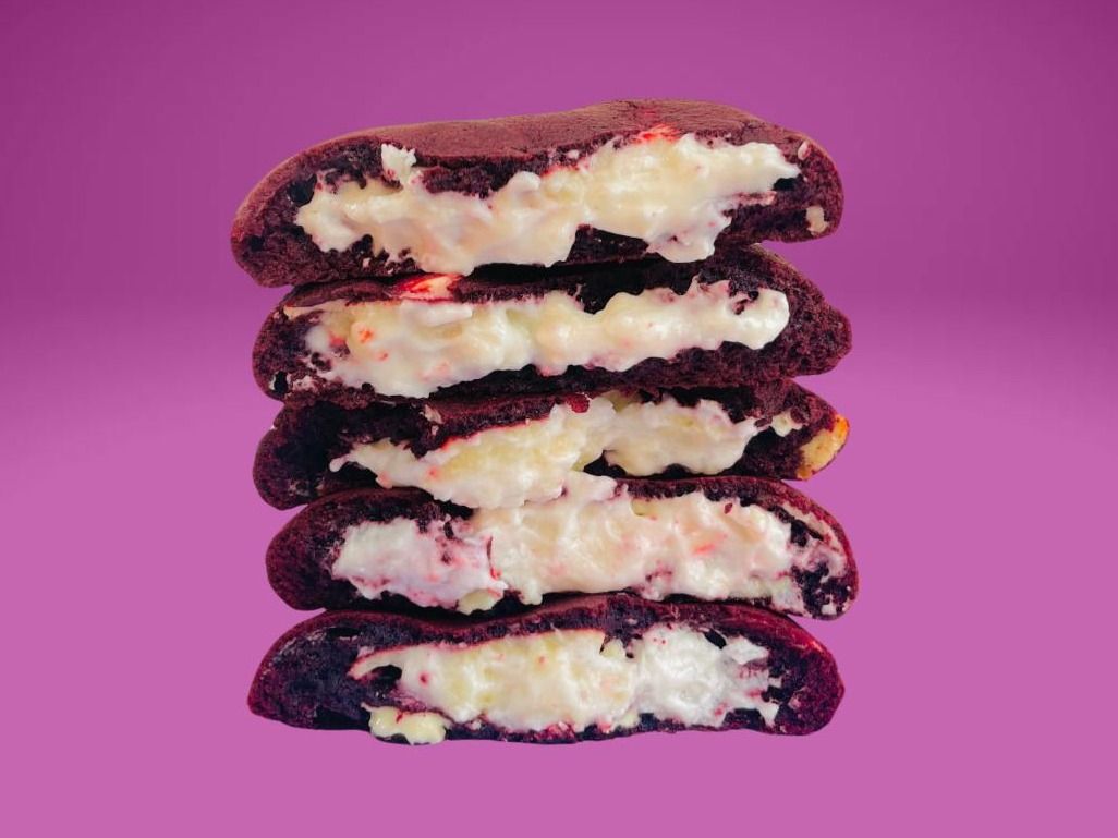 Red Velvet Stuffed Cream Cheese Cookie