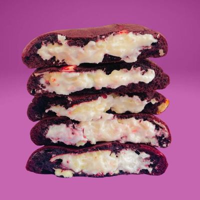 Red Velvet Stuffed Cream Cheese Cookie