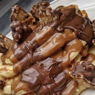 Mini Crunchy Chocolate Pancakes