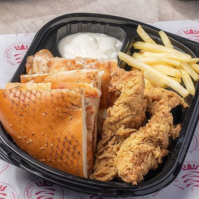 Two Crispy Pieces With Half Maria Chicken