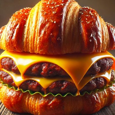 Double Smash Croissant Burger