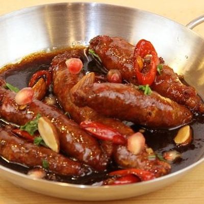 Sausage With Pomegranate Molasses