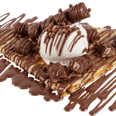 Nutella with kinder pieces crepe