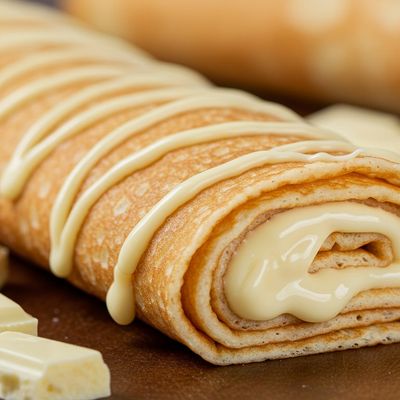 White chocolate crepe