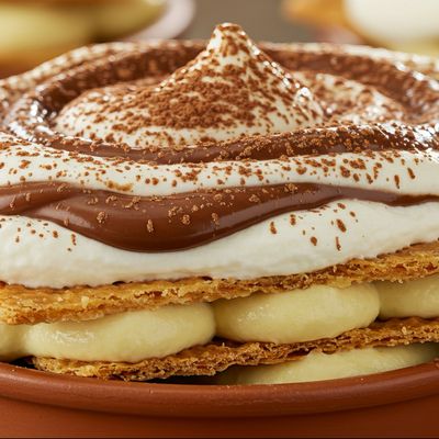 Mille-Feuille Casserole With Nutella And Cream