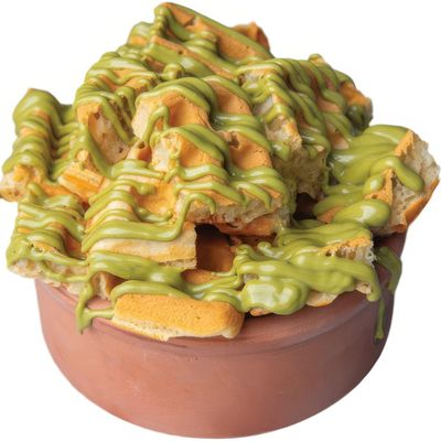 Pistachio Waffle Casserole