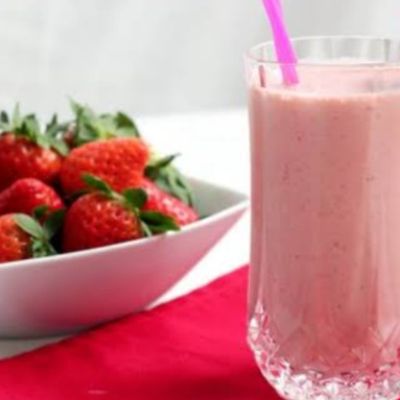Strawberry with milk